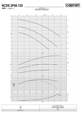 Одноступенчатые горизонтальные центробежные насосы Caprari NCDS 2P40-125 3450