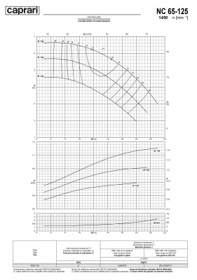 Одноступенчатые горизонтальные центробежные насосы Caprari NC 65-125 1450
