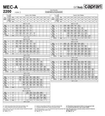 Горизонтальные одноступенчатые насосы Caprari MEC-A 2200