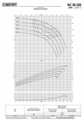 Одноступенчатые горизонтальные центробежные насосы Caprari NC 50-250 2900