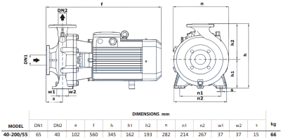 Центробежный насос Purity PSTG-R5 40-200/55