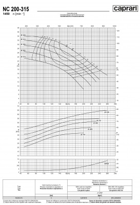 Одноступенчатые горизонтальные центробежные насосы Caprari NC 200-315 1450