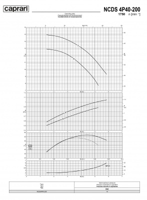 Одноступенчатые горизонтальные центробежные насосы Caprari NCDS 4P40-200 1750