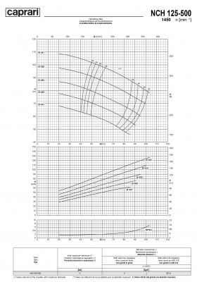 Одноступенчатые горизонтальные центробежные насосы Caprari NCH 125-500 1450