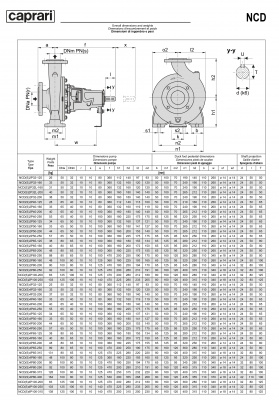 Одноступенчатые горизонтальные центробежные насосы Caprari NCD 4P80-400 1450