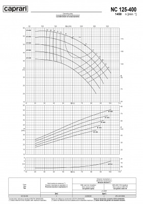 Одноступенчатые горизонтальные центробежные насосы Caprari NC 125-400 1450