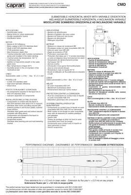 Погружные ускорители потока (мешалки) Caprari CMD