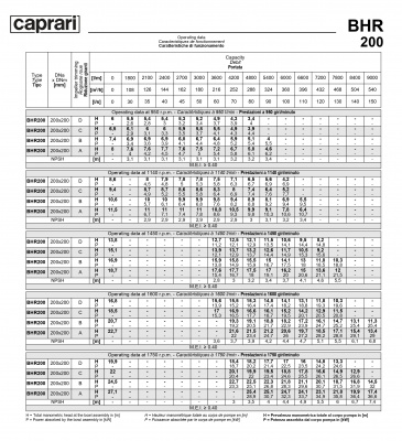 Горизонтальные одноступенчатые насосы Caprari BHR 200