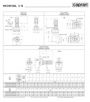 Сухая установка фекального насоса Caprari K-KOMPACT 6 DN 100 KKCW100L