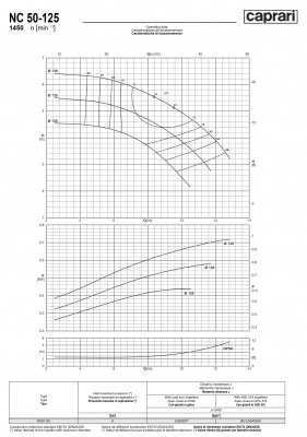 Одноступенчатые горизонтальные центробежные насосы Caprari NC 50-125 1450