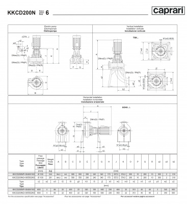 Сухая установка фекального насоса Caprari K-KOMPACT 6 DN 200 KKCD200N