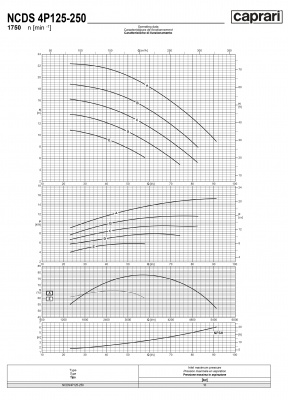 Одноступенчатые горизонтальные центробежные насосы Caprari NCDS 4P125-250 1750
