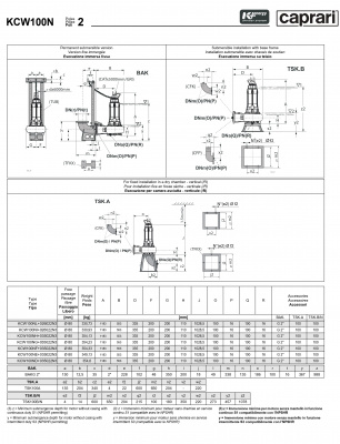 Погружные канализационные элктронасосы Caprari KCW100N