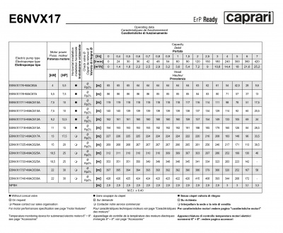 Скважинные насосы Caprari E6NVX17 из нержавеющей стали