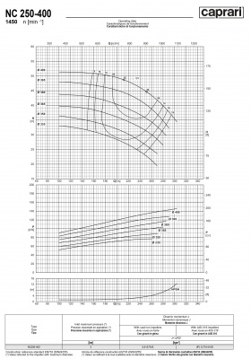 Одноступенчатые горизонтальные центробежные насосы Caprari NC 250-400 1450