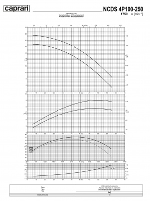 Одноступенчатые горизонтальные центробежные насосы Caprari NCDS 4P100-250 1750