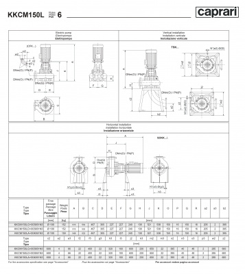 Сухая установка фекального насоса Caprari K-KOMPACT 6 DN 150 KKCM150L