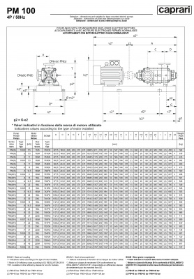 Горизонтальные многоступенчатые насосы высокого давления Caprari PM 100 2200