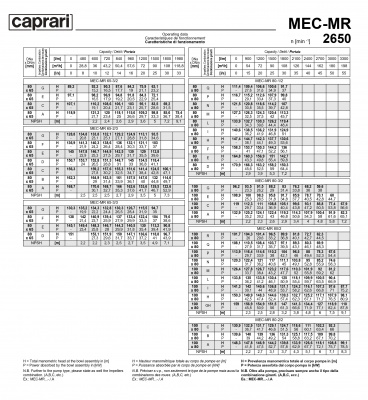 Горизонтальные многоступенчатые насосы Caprari MEC-MR 2650