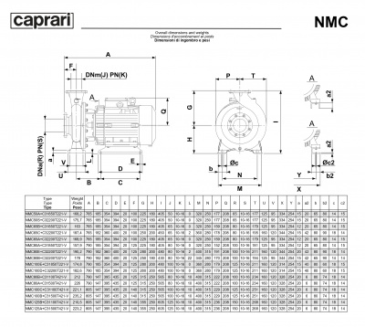 Поверхностные одноступенчатые консольно-моноблочные насосы Caprari NMC 80 2P