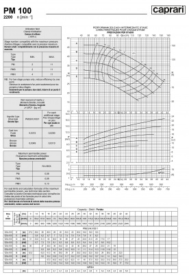 Горизонтальные многоступенчатые насосы высокого давления Caprari PM 100 2200