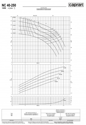 Одноступенчатые горизонтальные центробежные насосы Caprari NC 40-250 1450