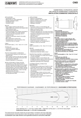 Погружные ускорители потока (мешалки) Caprari CMD