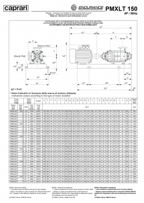 Горизонтальные секционные насосы высокого давления Caprari PMXLT 150 2900 из нержавеющей стали