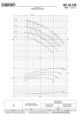 Одноступенчатые горизонтальные центробежные насосы Caprari NC 32-125 1450