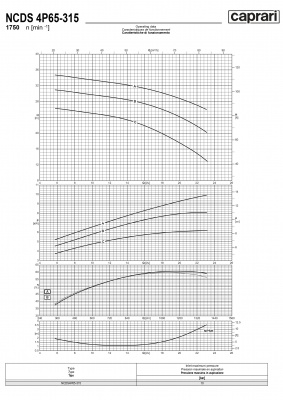 Одноступенчатые горизонтальные центробежные насосы Caprari NCDS 4P65-315 1750
