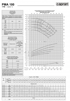 Горизонтальные многоступенчатые насосы высокого давления Caprari PMA 100 1750