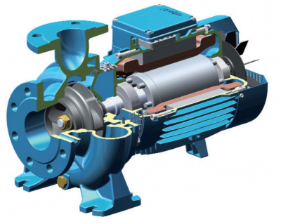 Поверхностный одноступенчатый консольно-моноблочный насос Calpeda NM 50/12F/C