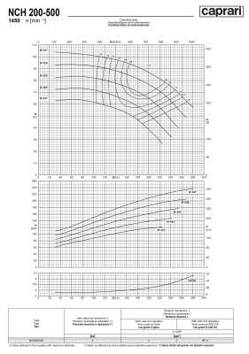 Одноступенчатые горизонтальные центробежные насосы Caprari NCH 200-500 1450