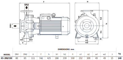 Центробежный насос Purity PSTG-R5 65-200/150